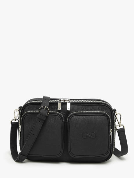 Cross Body Tas Racing Leder Nathan baume Zwart n city 28